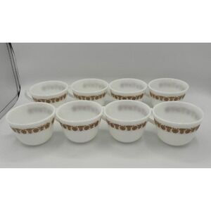 Vintage Corelle Butterfly Gold Coffee Tea Cups Set of 8 C-Handle Corning